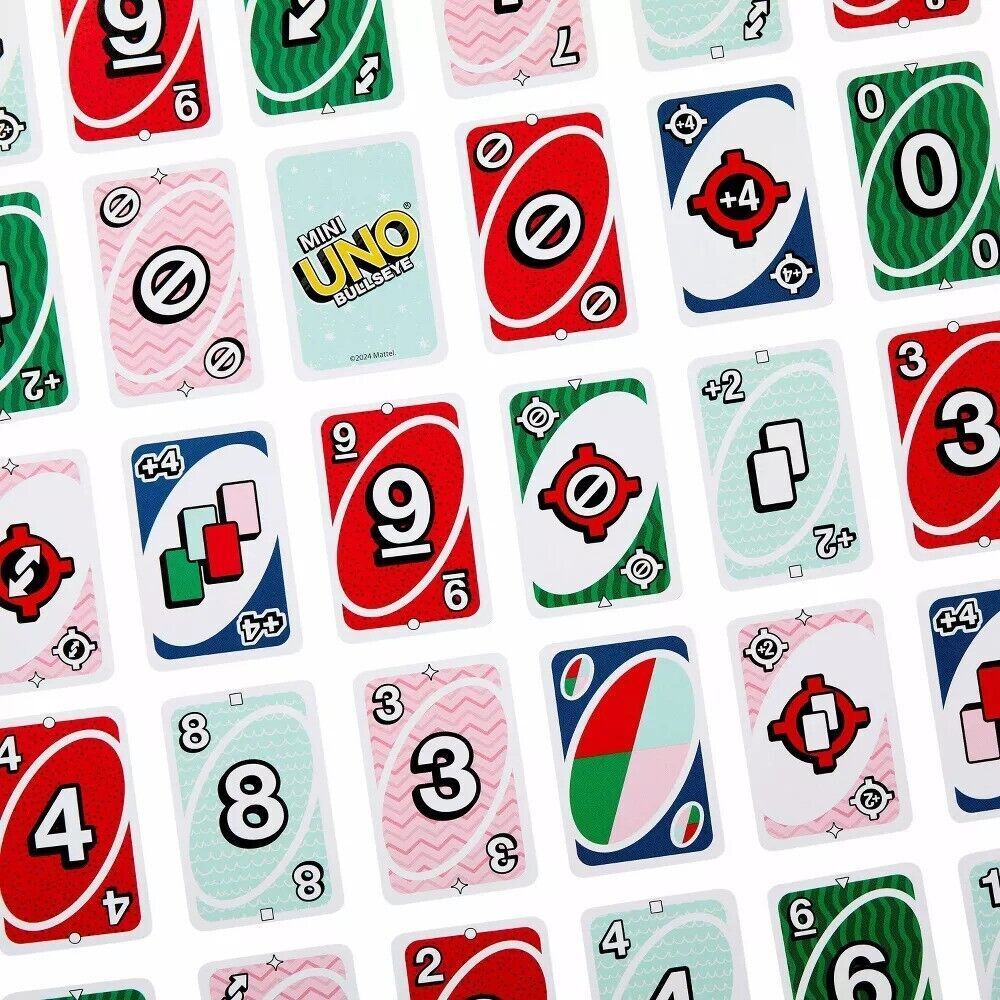 Mini UNO Bullseye Card Game Target New - Picture 5 of 5